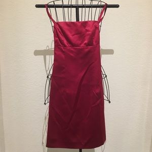 Vintage Red Satin Dress